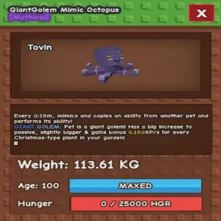 Colossal GiantGolem Mimic Octopus
