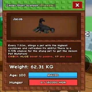 Huge Ember Giant Scorpion
