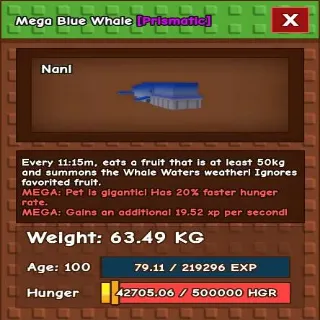 Huge Mega Blue Whale