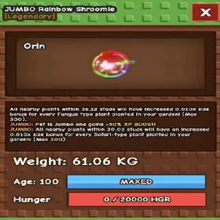 Jumbo Rainbow Shroomie