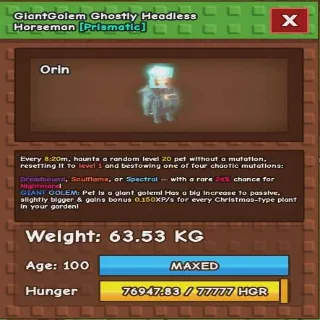 Huge Giantgolem Ghostly Headless Horseman