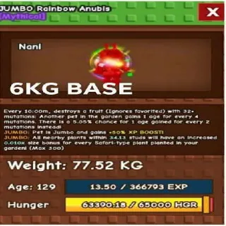 Huge Jumbo Rainbow Anubis