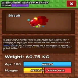 HUGE GIANTGOLEM RAINBOW MONITOR LIZARD