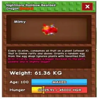 Huge Nightmare Rainbow Bearded Dragon