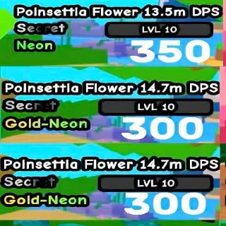 Poinsettia Flower Neon 13.5m DPS + Poinsettia Flower Gold-Neon 14.7m DPS + Poinsettia Flower Gold-Neon 14.7m DPS