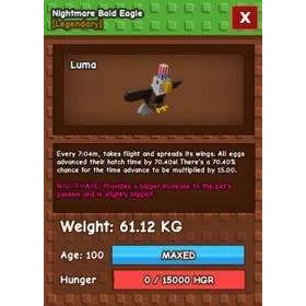 HUGE NIGHTMARE BALD EAGLE