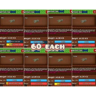 8X HUGE NIGHTMARE SEAL 60+KG