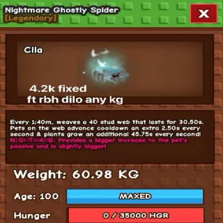 Huge Nightmare Ghostly Spider