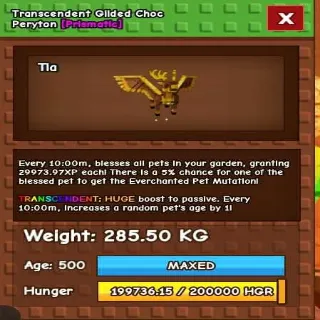 Huge Transcedent Glided Choc Peryton