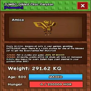 Huge Jumbo Gilded Choc Peryton