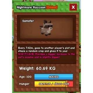 Huge Nightmare Raccoon