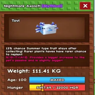 Colossal Nightmare Axolotl