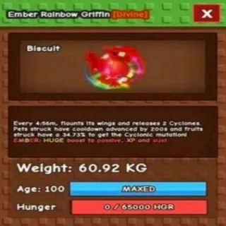 Huge Ember Rainbow Griffin