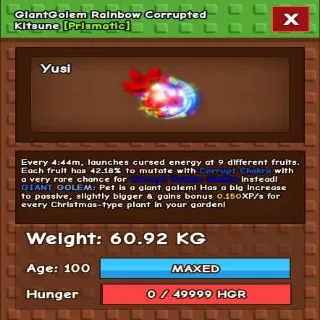 Huge Giantgolem Rainbow Currupted Kitsune