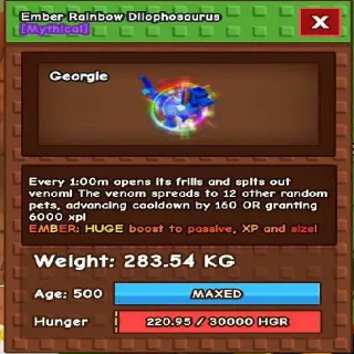 Ember Rainbow Dilophosaurus
