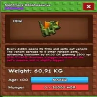 Huge Dilophosaurus