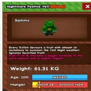 Huge Nightmare Festive Yeti