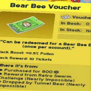 Bear Bee Voucher
