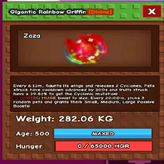 Huge Gigantic Rainbow Griffin