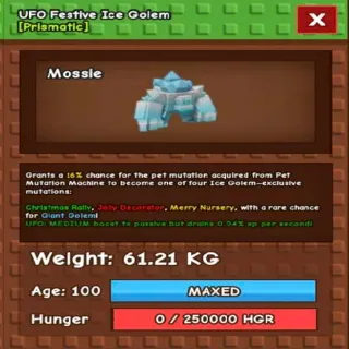 UFO Festive Ice Golem