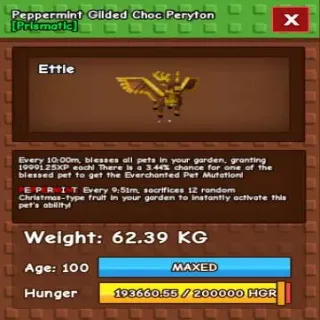 Huge Peppermint Gilded Choc Peryton