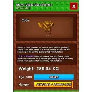 Huge Starry Gilded Choc Peryton
