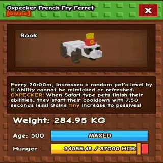 Huge Oxpecker French Fry Ferret