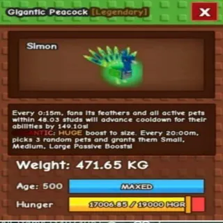 Colossal Inferno Peacock