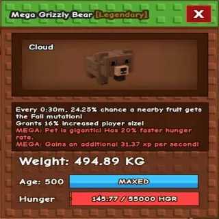 Colossal Mega Grizzly Bear