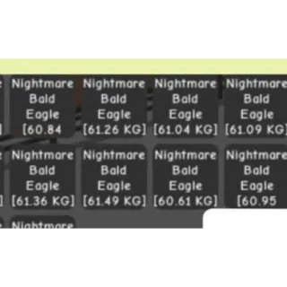 Huge Nightmare Bald Eagle 60kg