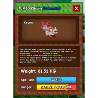 Huge Jumbo Kitsune 60+Kg