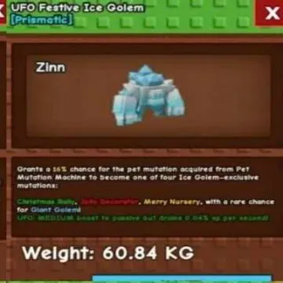 UFO Festive Ice Golem