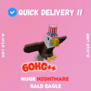 HUGE NIGHTMARE BALD EAGLE 60KG+