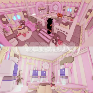Kawaii Pink Bear Cafe & Boutique (Tiny Home) | Adopt Me