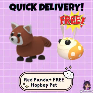 Red Panda w/ FREE Hopbop Pet┃Adopt Me
