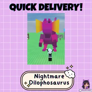 Nightmare Dilophosaurus (Large) | 7.5min CD | 5x Cooldown OR XP Stacker!