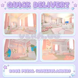 Rose Petal (Queenslander) | Pink Floral Adopt Me House
