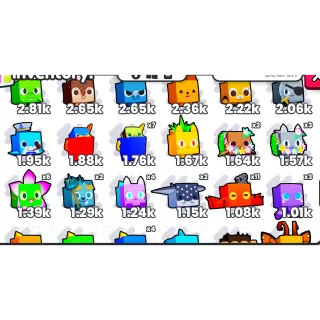 10pcs PS99 BULK BUNDLE | Random Huge, Rainbow & Gold Pets | Fast Sale!