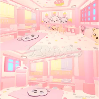 Kawaii Strawberry Bear Grinding Room | Tiny House
