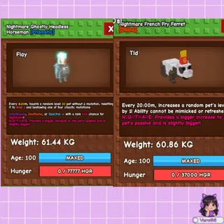 61.44kg+ Ghostly NIGHTMARE Headless Horseman Huge+ FREE 6 pets Mutation+Leveling Pets Method Pack