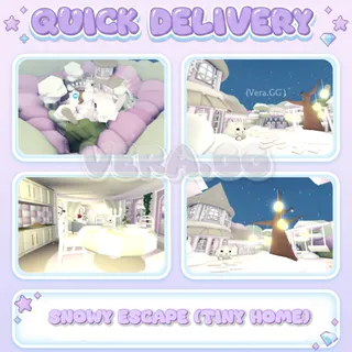 Snowy Escape (Tiny Home) | Pastel Winter Adopt Me House