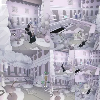 Goth Pastel White Archway Build with Cat Plushies | Gingerbread House