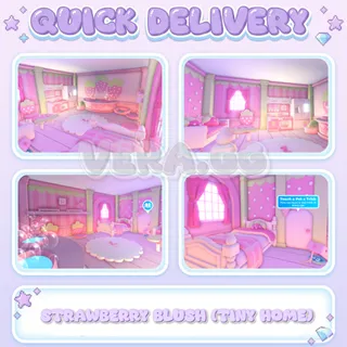 Strawberry Blush House | Adopt Me (Tiny Home)