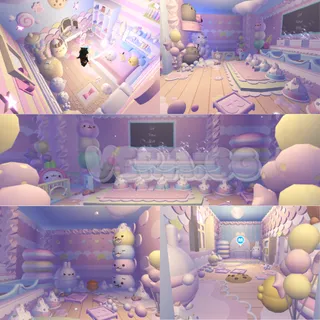 Kawaii Pastel Mochi Pet Nursery & Grinding Room Queenslander | Adopt Me