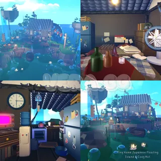 Japanese Floating Island & Cozy Hut | (Tiny Home) Adopt Me