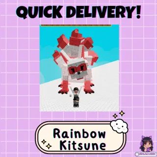 Rainbow Mutated Kitsune │Steals & Duplicates Fruit!│Nine-Tailed Myth Pet