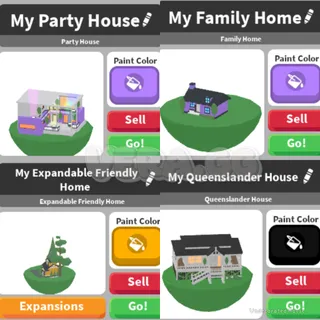 [RUSH SALE] 4x Empty House Bundle (Undecorated Shells) | Adopt Me