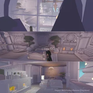 Elegant White Luxury Mansion (Tiny Home)
