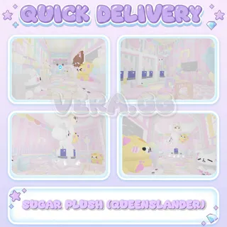 Sugar Plush (Queenslander) | Pastel Kawaii Adopt Me House