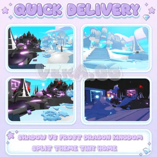 Shadow vs Frost Dragon Kingdom | Split Theme Tiny Home